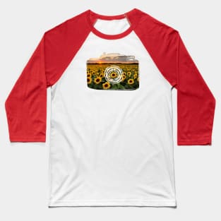 Sunflower Field Photography BOHO Camera Baseball T-Shirt